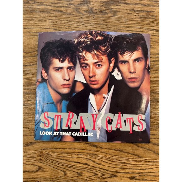 Stray Cats "Look At That Cadillac" Vinyl Record Single 1983 - Picture 1 of 3